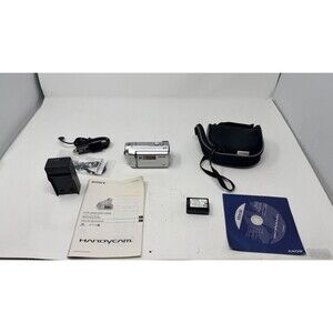 Sony DCR-SX41 Handycam Digital Video Camera Camcorder 60x Zoom - BUNDLE -Silver